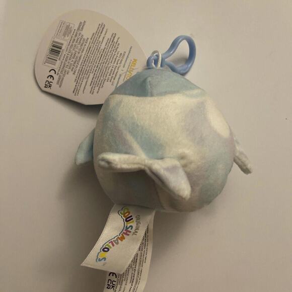NEW 3.5” “Laslow the Beluga Whale” Kellytoy Squishmallow Plush Keychain Clip! - Picture 2 of 3